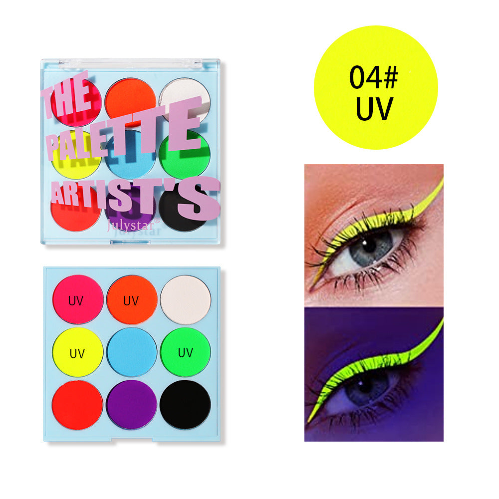 Face Body PaintingWater Soluble Colour UV Eyeliner PaletteLuminous EyelinerQuick DryingNon-Smudge Body Painting Art Cream Makeup