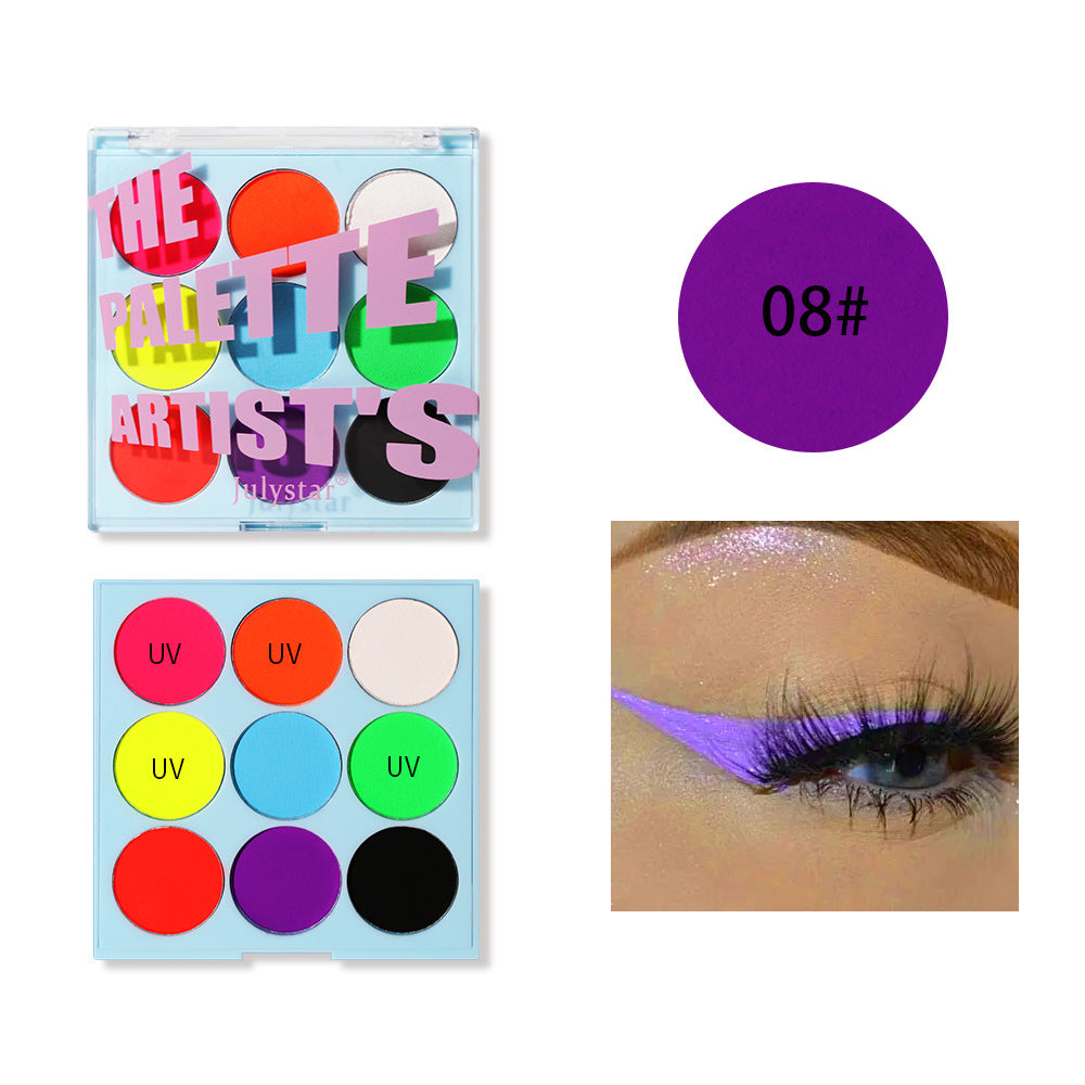 Face Body PaintingWater Soluble Colour UV Eyeliner PaletteLuminous EyelinerQuick DryingNon-Smudge Body Painting Art Cream Makeup