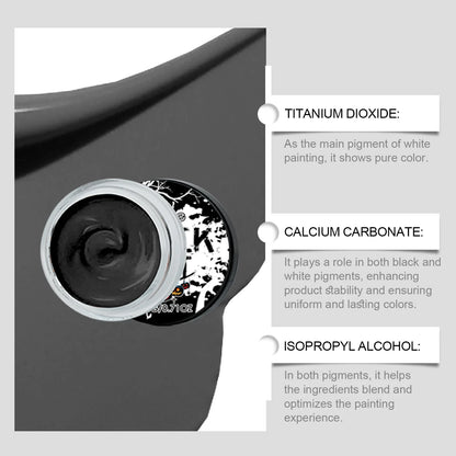 Body Painting Kit-Black and White Halloween Body Painting Painting Palette for Halloween Cosplay Party SFX Artistic Stage Makeup