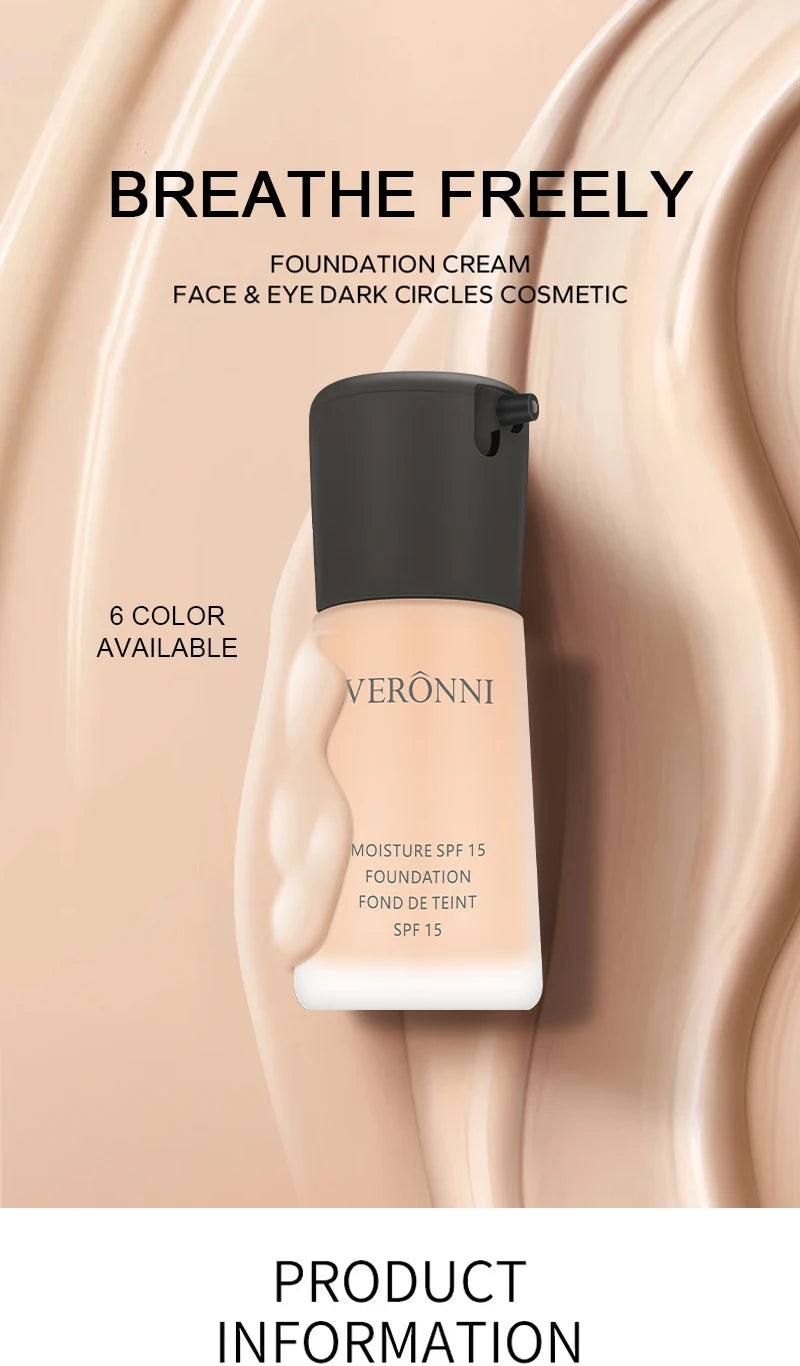 Matte Liquid Foundation Oil Control Concealer Natural Face Base Professional Makeup