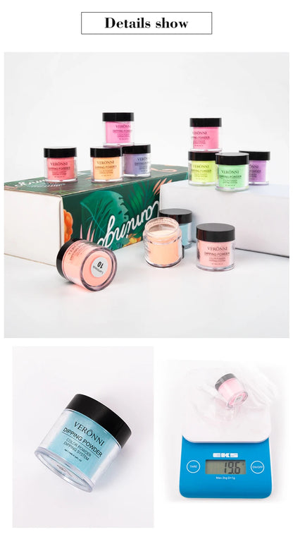 12 Colors Luminous Effect Dip Nail Powder Neon Nail Art Powder Dipping Powder System For DIY Home Salon 3D Manicure Extension