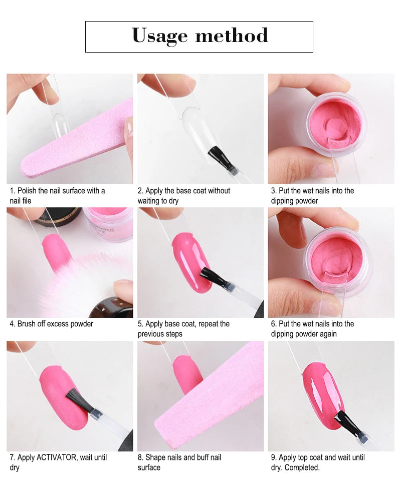 12 Colors Luminous Effect Dip Nail Powder Neon Nail Art Powder Dipping Powder System For DIY Home Salon 3D Manicure Extension