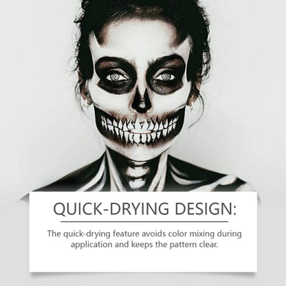 Body Painting Kit-Black and White Halloween Body Painting Painting Palette for Halloween Cosplay Party SFX Artistic Stage Makeup