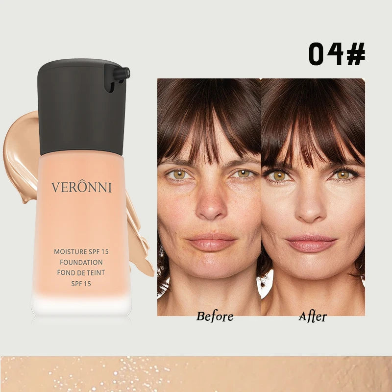 Matte Liquid Foundation Oil Control Concealer Natural Face Base Professional Makeup