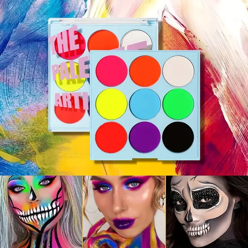 Face Body PaintingWater Soluble Colour UV Eyeliner PaletteLuminous EyelinerQuick DryingNon-Smudge Body Painting Art Cream Makeup