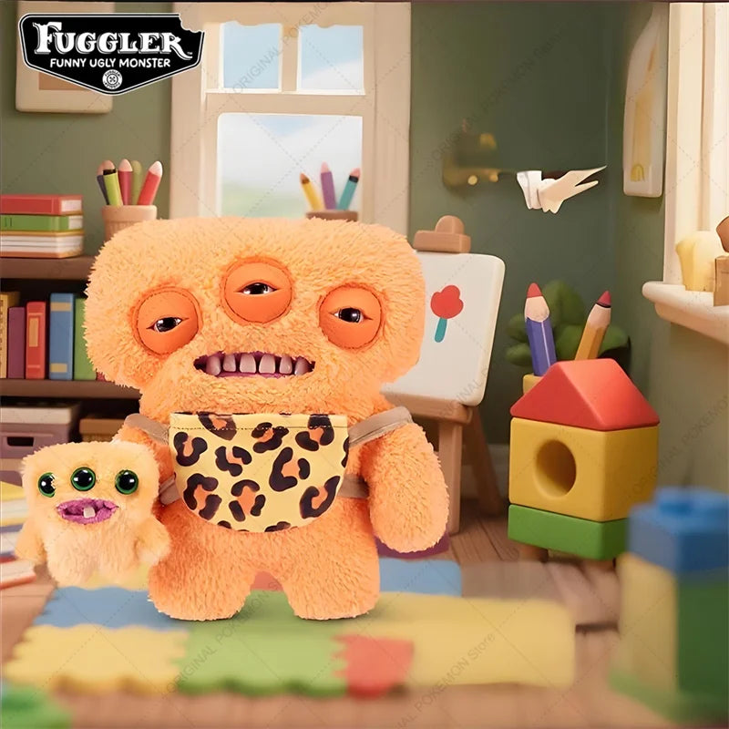 Original Fuggler Ugly Teeth Monsters Plush Toys Funny Fugglers Fart Face Hair Fuggs Mini Rascals Cartoon Peluche Dolls Gifts Kid