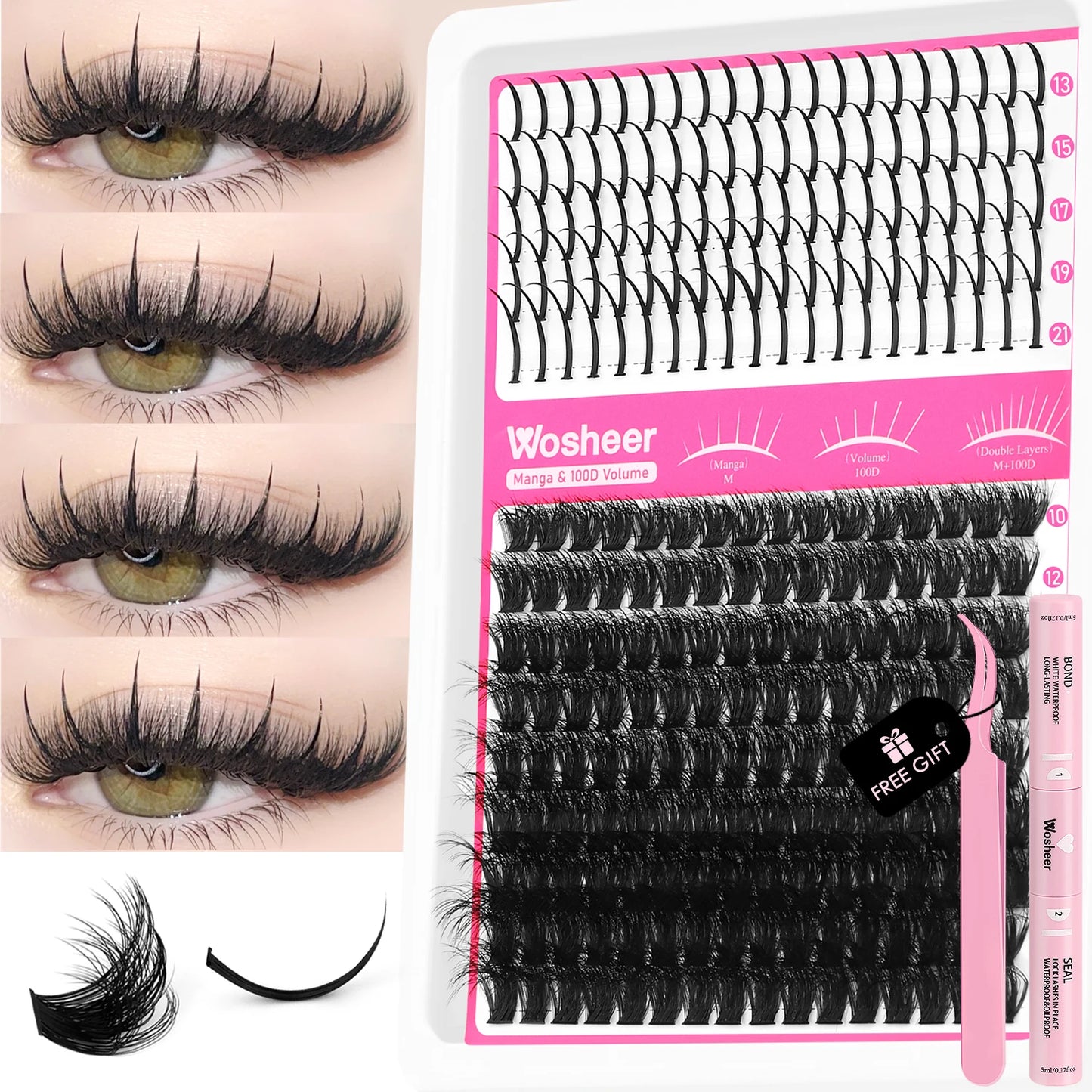 Spiky Lash Extension Manga Clusters Eyelash