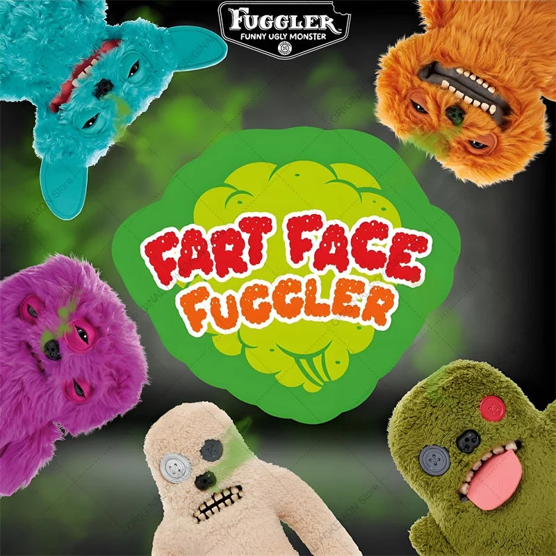 Original Fuggler Ugly Teeth Monsters Plush Toys Funny Fugglers Fart Face Hair Fuggs Mini Rascals Cartoon Peluche Dolls Gifts Kid
