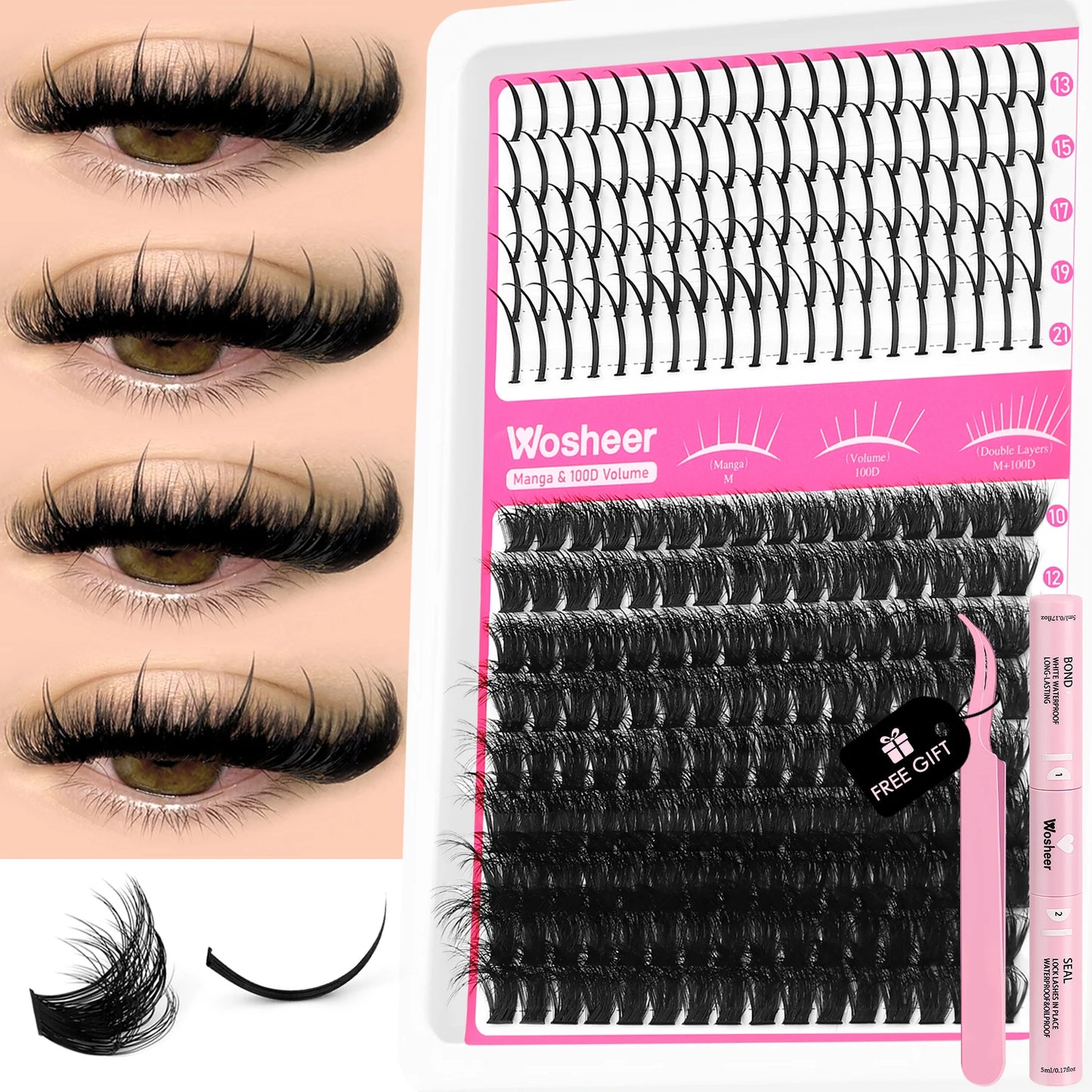 Spiky Lash Extension Manga Clusters Eyelash