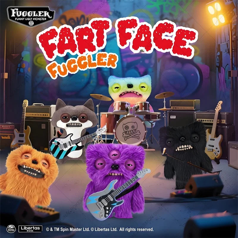 Original Fuggler Ugly Teeth Monsters Plush Toys Funny Fugglers Fart Face Hair Fuggs Mini Rascals Cartoon Peluche Dolls Gifts Kid
