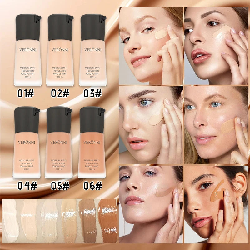 Matte Liquid Foundation Oil Control Concealer Natural Face Base Professional Makeup