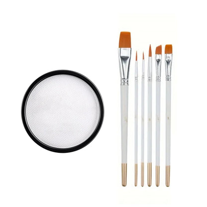 Water Monochromatic Face Body Painting Palette Makeup Body Partie 10 Brushes and Palettes Set 30G