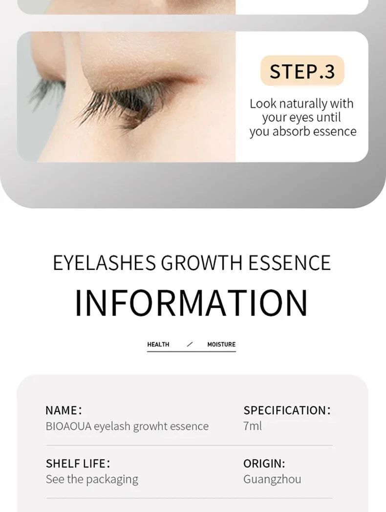 Fast Eyelash Growth Serum 7 Days Natural Eyelash Curling Lash Treatment Eye Care Products Makeup