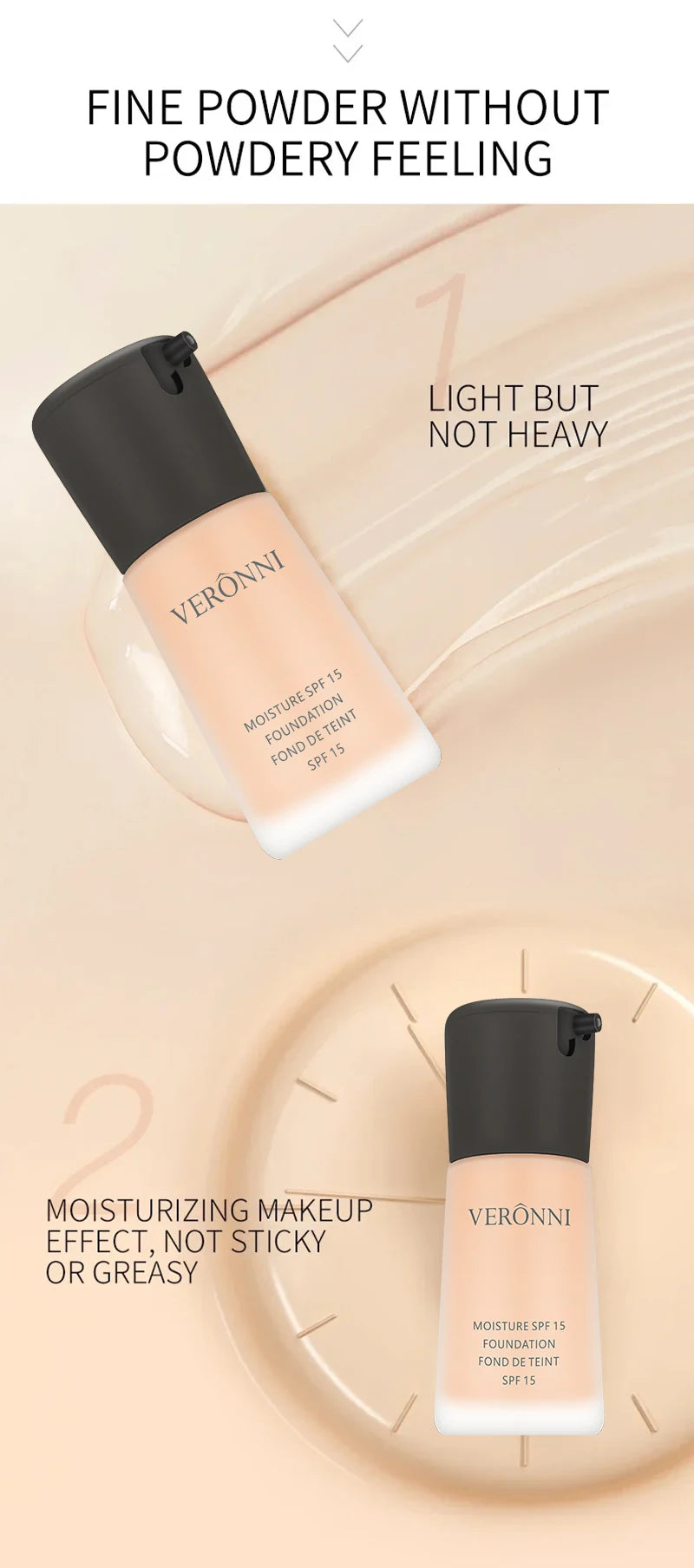 Matte Liquid Foundation Oil Control Concealer Natural Face Base Professional Makeup