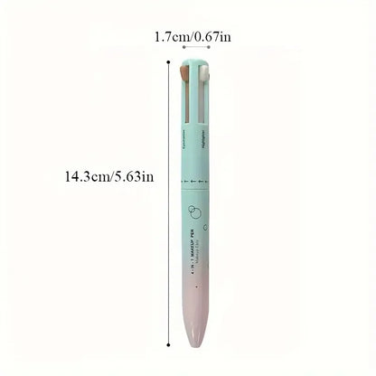 4 in 1 Eyeliner Gel Pen, Makeup Pen Natural Eyeshadow Highlighter Lip Liner