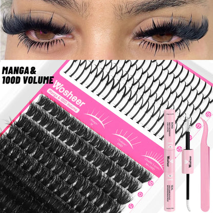 Spiky Lash Extension Manga Clusters Eyelash