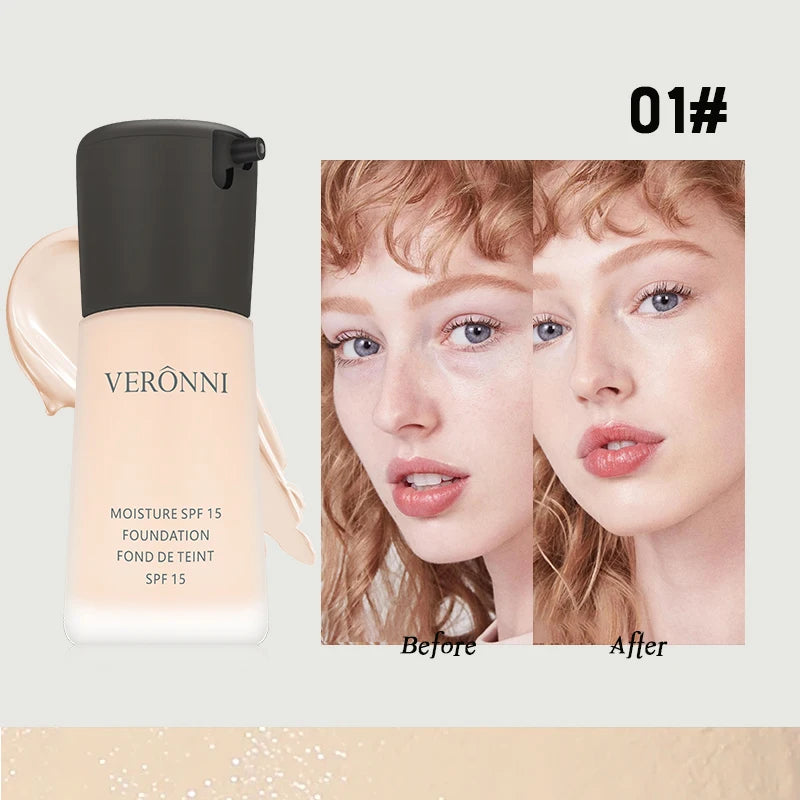 Matte Liquid Foundation Oil Control Concealer Natural Face Base Professional Makeup