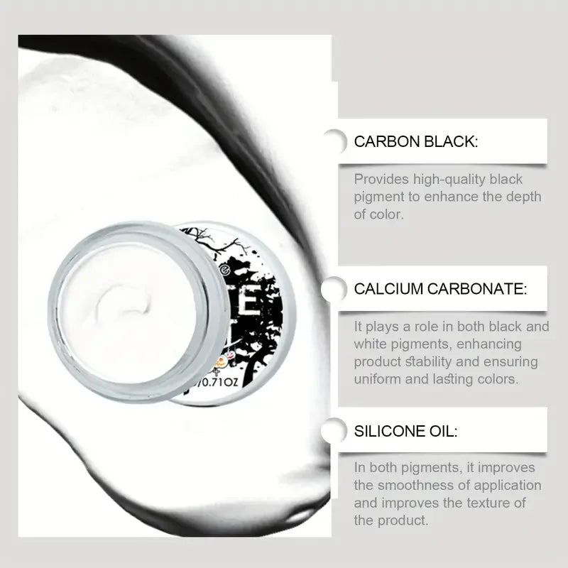 Body Painting Kit-Black and White Halloween Body Painting Painting Palette for Halloween Cosplay Party SFX Artistic Stage Makeup