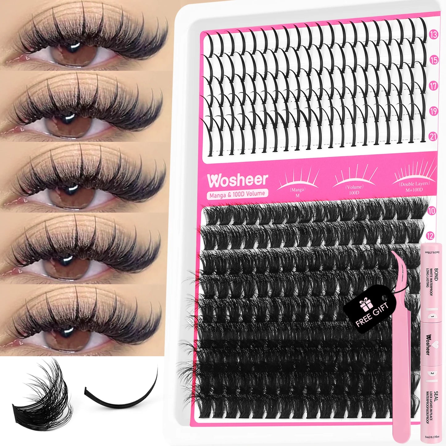 Spiky Lash Extension Manga Clusters Eyelash