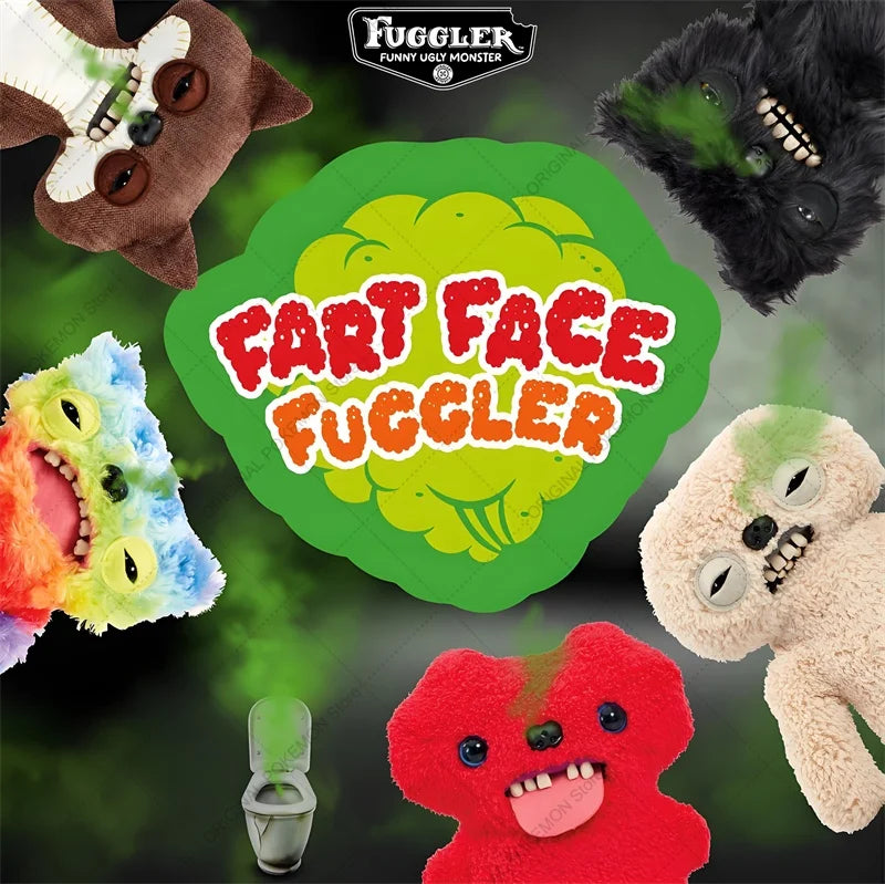Original Fuggler Ugly Teeth Monsters Plush Toys Funny Fugglers Fart Face Hair Fuggs Mini Rascals Cartoon Peluche Dolls Gifts Kid