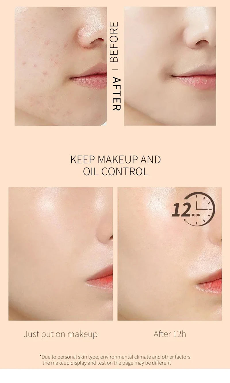 Matte Liquid Foundation Oil Control Concealer Natural Face Base Professional Makeup