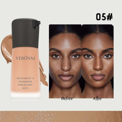 Matte Liquid Foundation Oil Control Concealer Natural Face Base Professional Makeup