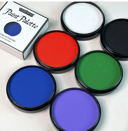 Water Monochromatic Face Body Painting Palette Makeup Body Partie 10 Brushes and Palettes Set 30G