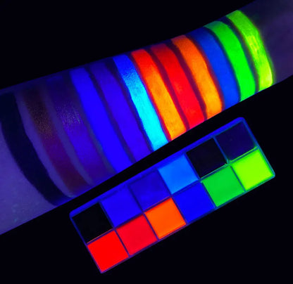 12 Cores UV Glow Paint Fluorescent Neon Oil Face Body Cosmetic Party Paint Fancy New Year Cosplay Makeup