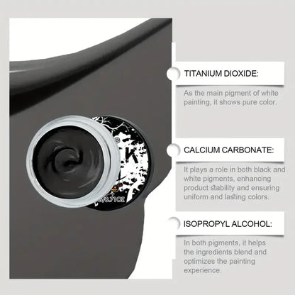 Body Painting Kit-Black and White Halloween Body Painting Painting Palette for Halloween Cosplay Party SFX Artistic Stage Makeup