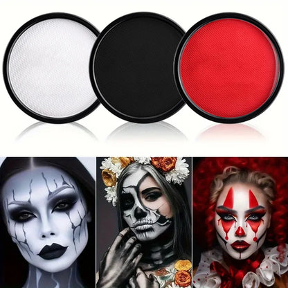 Water Monochromatic Face Body Painting Palette Makeup Body Partie 10 Brushes and Palettes Set 30G