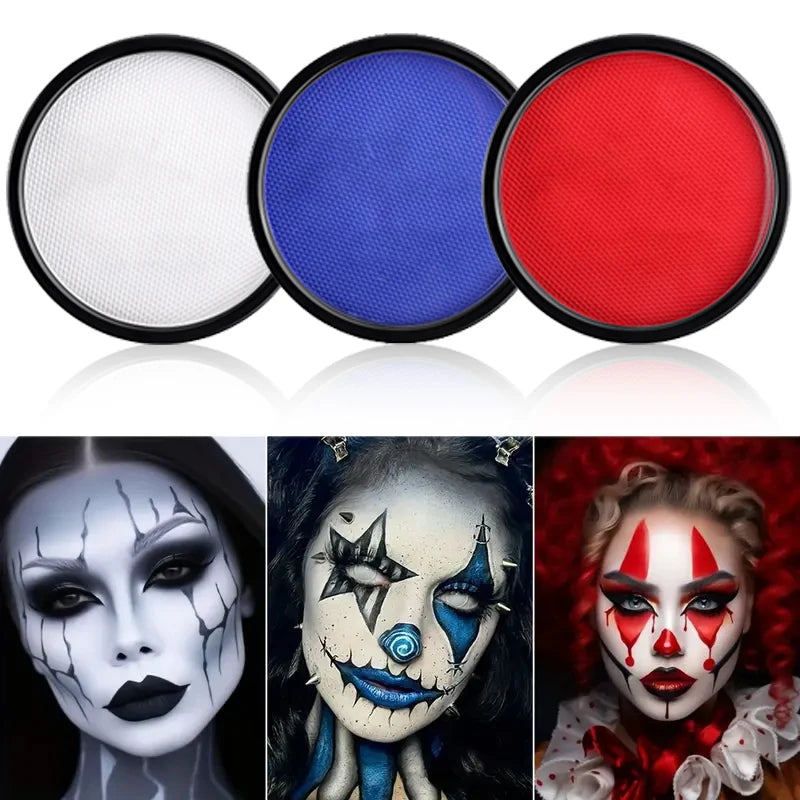 Water Monochromatic Face Body Painting Palette Makeup Body Partie 10 Brushes and Palettes Set 30G
