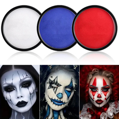 Water Monochromatic Face Body Painting Palette Makeup Body Partie 10 Brushes and Palettes Set 30G