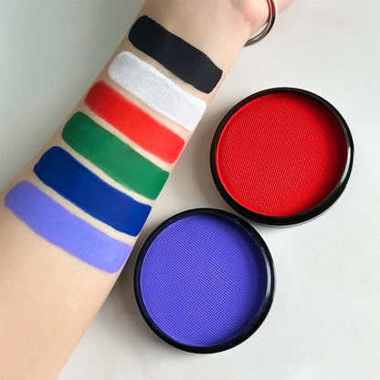 Water Monochromatic Face Body Painting Palette Makeup Body Partie 10 Brushes and Palettes Set 30G