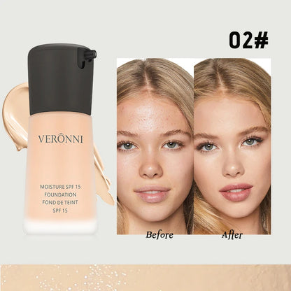 Matte Liquid Foundation Oil Control Concealer Natural Face Base Professional Makeup